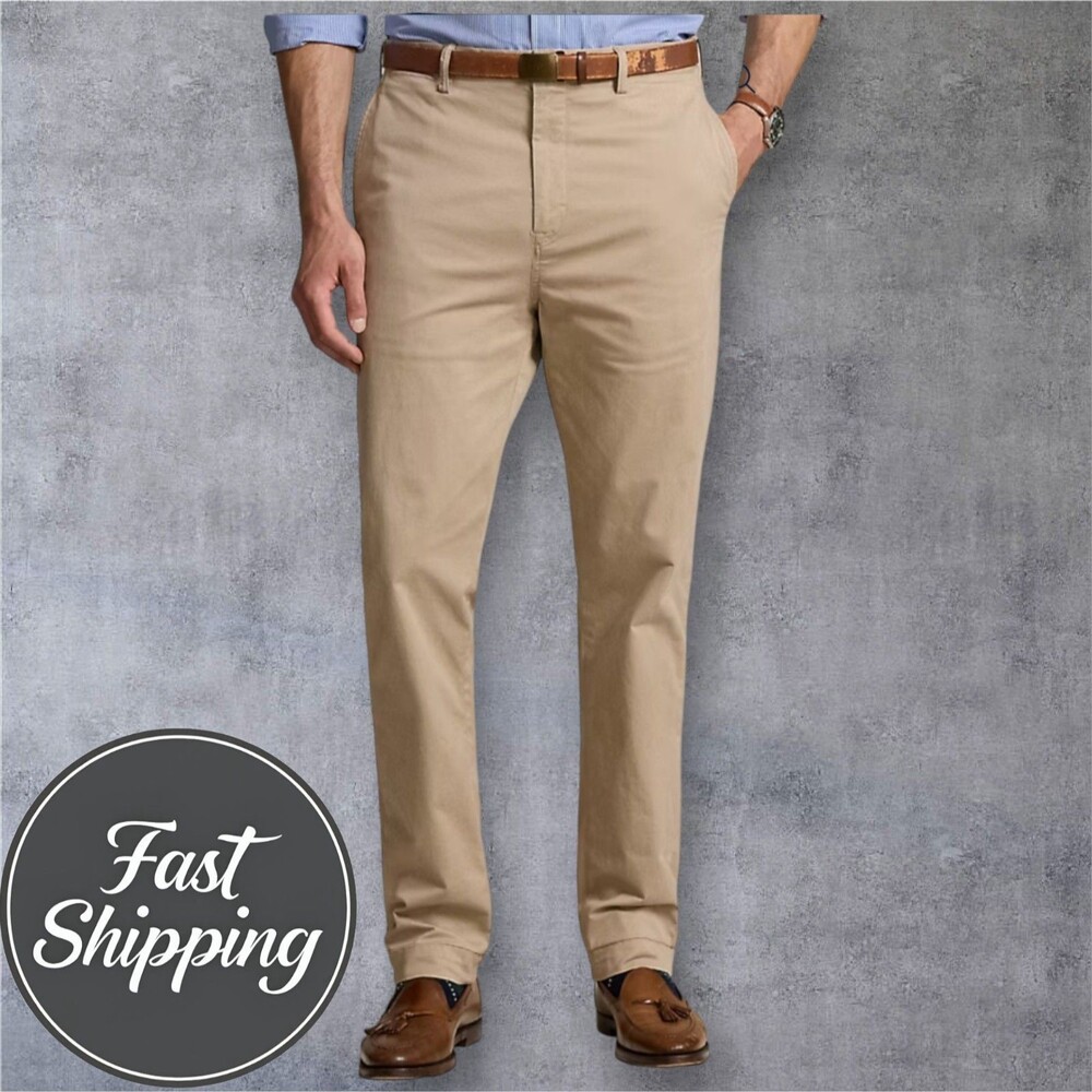 POLO RALPH LAUREN Big & Tall 46Wx30 Khaki Classic Fit Stretch Chino Pants